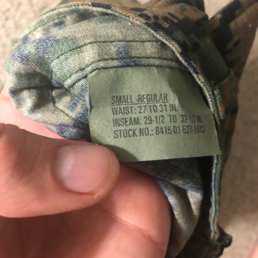 Marine corps woodland trousers small regular